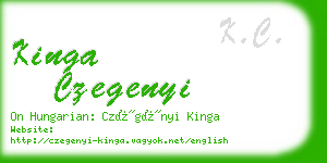 kinga czegenyi business card